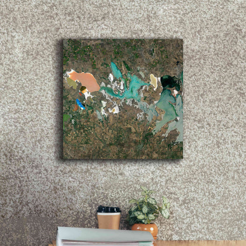 Image of 'Earth as Art: Putrid Sea,' Canvas Wall Art,18 x 18