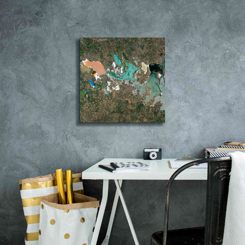 Image of 'Earth as Art: Putrid Sea,' Canvas Wall Art,18 x 18