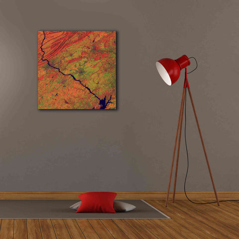 Image of 'Earth as Art: River and Ridge,' Canvas Wall Art,26 x 26