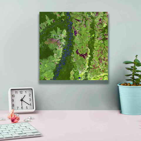 Image of 'Earth as Art: Oxbows in Bolivia,' Canvas Wall Art,12 x 12