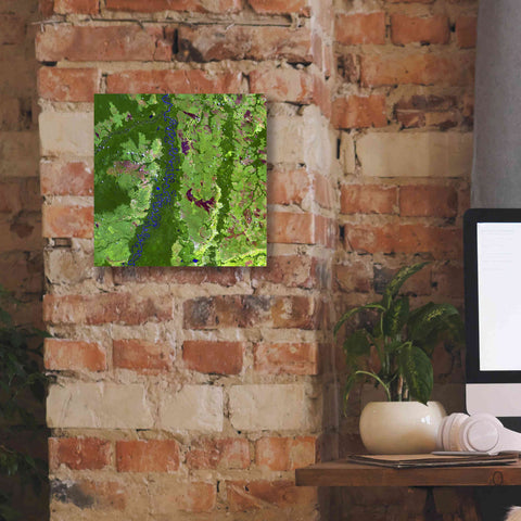 Image of 'Earth as Art: Oxbows in Bolivia,' Canvas Wall Art,12 x 12