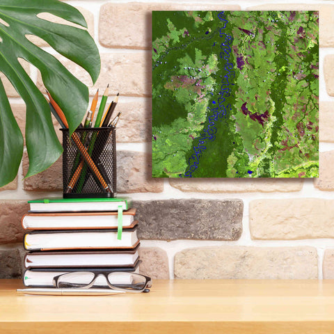 Image of 'Earth as Art: Oxbows in Bolivia,' Canvas Wall Art,12 x 12