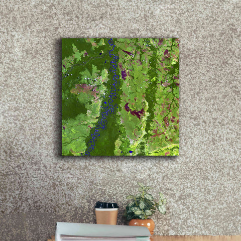 Image of 'Earth as Art: Oxbows in Bolivia,' Canvas Wall Art,18 x 18