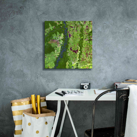 Image of 'Earth as Art: Oxbows in Bolivia,' Canvas Wall Art,18 x 18