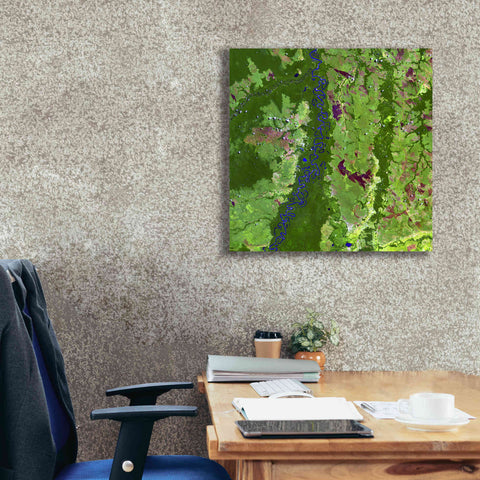 Image of 'Earth as Art: Oxbows in Bolivia,' Canvas Wall Art,26 x 26