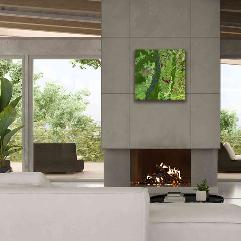 Image of 'Earth as Art: Oxbows in Bolivia,' Canvas Wall Art,26 x 26