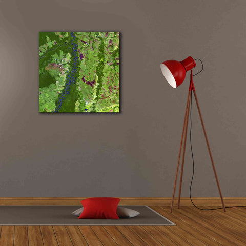 Image of 'Earth as Art: Oxbows in Bolivia,' Canvas Wall Art,26 x 26