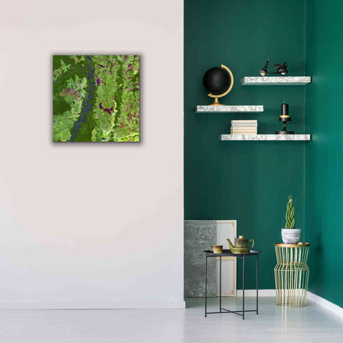 Image of 'Earth as Art: Oxbows in Bolivia,' Canvas Wall Art,26 x 26