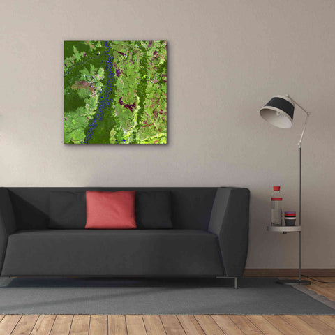 Image of 'Earth as Art: Oxbows in Bolivia,' Canvas Wall Art,37 x 37