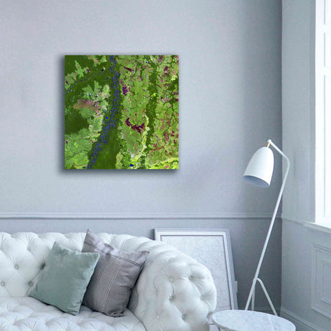 Image of 'Earth as Art: Oxbows in Bolivia,' Canvas Wall Art,37 x 37