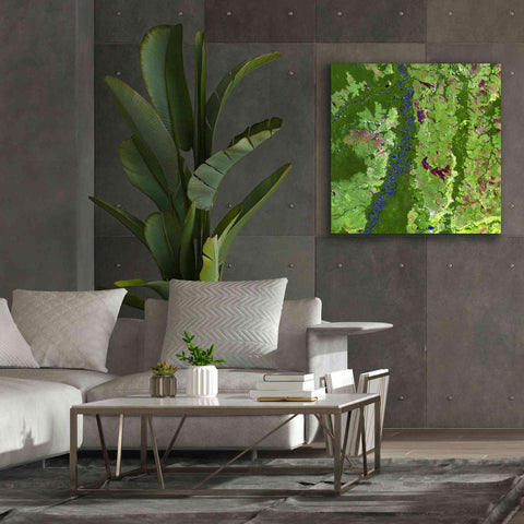 Image of 'Earth as Art: Oxbows in Bolivia,' Canvas Wall Art,37 x 37