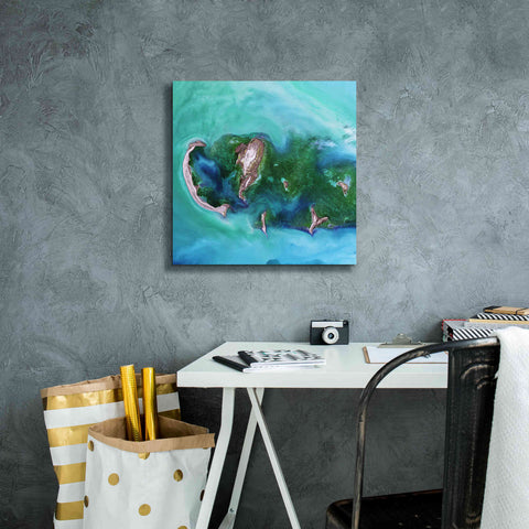 Image of 'Earth as Art: Caspian Scour,' Canvas Wall Art,18 x 18