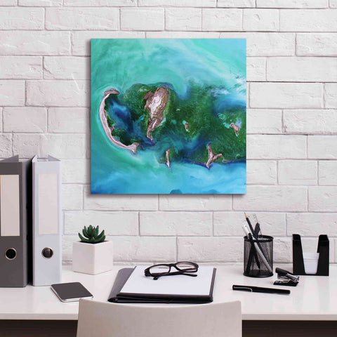 Image of 'Earth as Art: Caspian Scour,' Canvas Wall Art,18 x 18