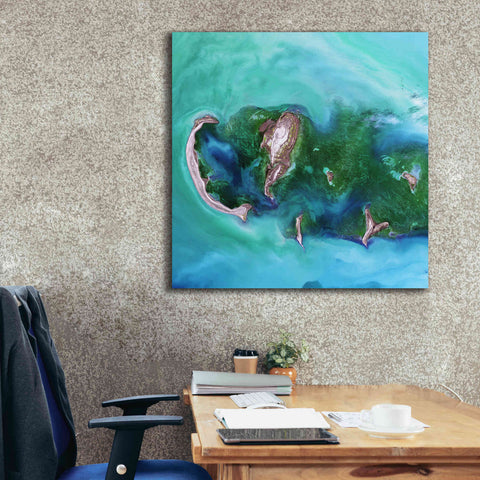 Image of 'Earth as Art: Caspian Scour,' Canvas Wall Art,37 x 37