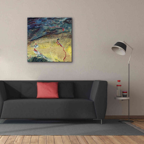 Image of 'Earth as Art: Crimson Streams,' Canvas Wall Art,37 x 37