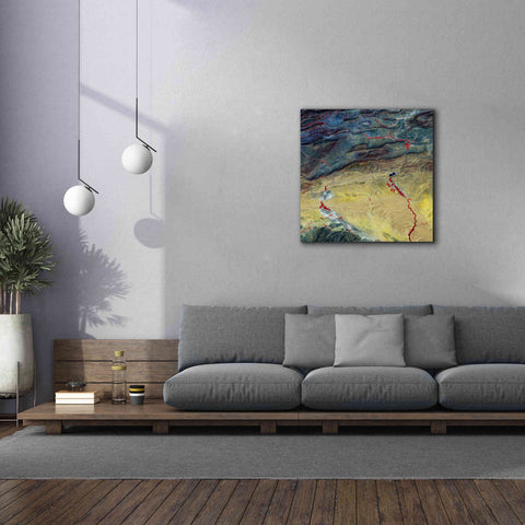 Image of 'Earth as Art: Crimson Streams,' Canvas Wall Art,37 x 37
