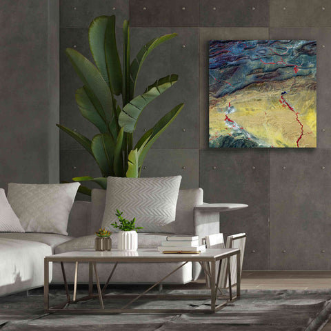 Image of 'Earth as Art: Crimson Streams,' Canvas Wall Art,37 x 37