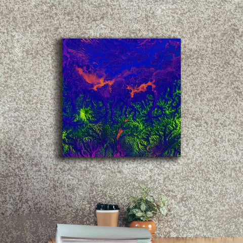 Image of 'Earth as Art: Fanciful Fluorescence,' Canvas Wall Art,18 x 18