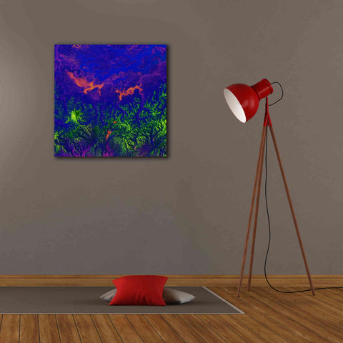 Image of 'Earth as Art: Fanciful Fluorescence,' Canvas Wall Art,26 x 26