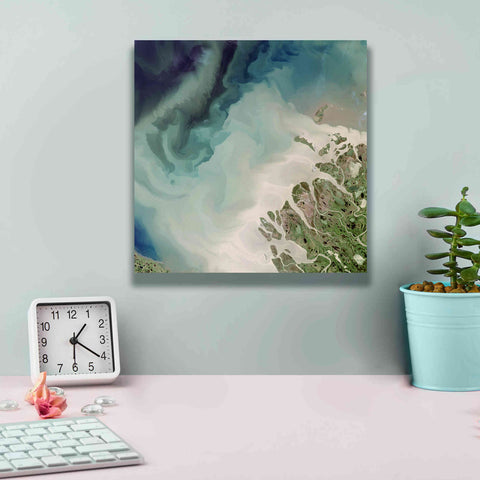 Image of 'Earth as Art: Mackenzie Meets Beaufort,' Canvas Wall Art,12 x 12