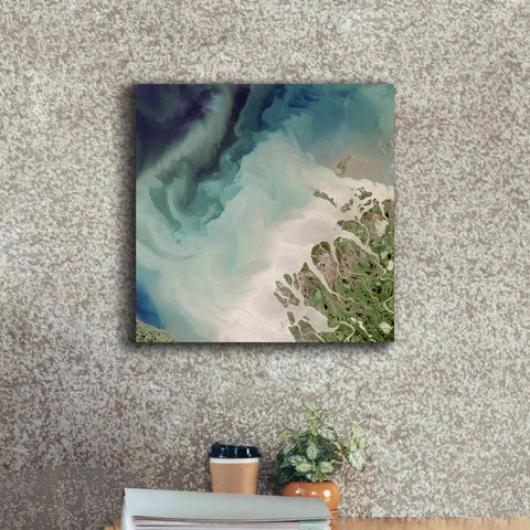 Image of 'Earth as Art: Mackenzie Meets Beaufort,' Canvas Wall Art,18 x 18