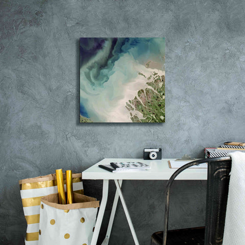 Image of 'Earth as Art: Mackenzie Meets Beaufort,' Canvas Wall Art,18 x 18