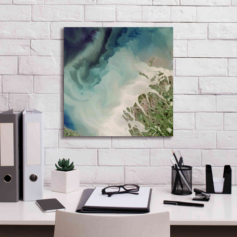 Image of 'Earth as Art: Mackenzie Meets Beaufort,' Canvas Wall Art,18 x 18