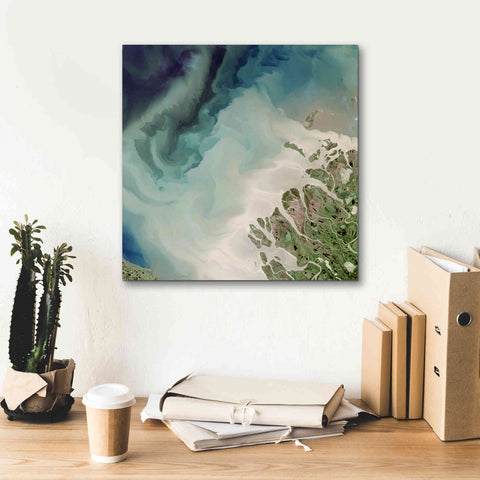 Image of 'Earth as Art: Mackenzie Meets Beaufort,' Canvas Wall Art,18 x 18