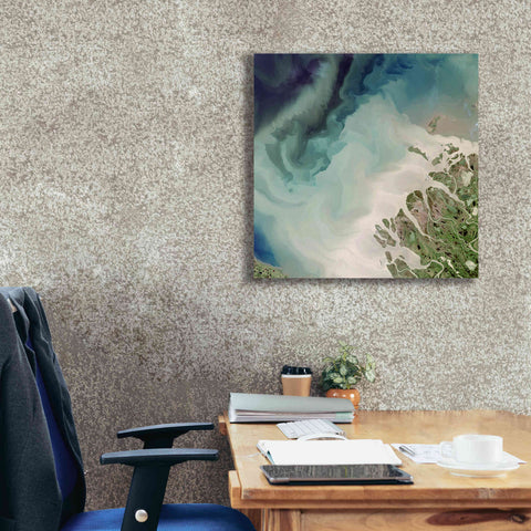 Image of 'Earth as Art: Mackenzie Meets Beaufort,' Canvas Wall Art,26 x 26