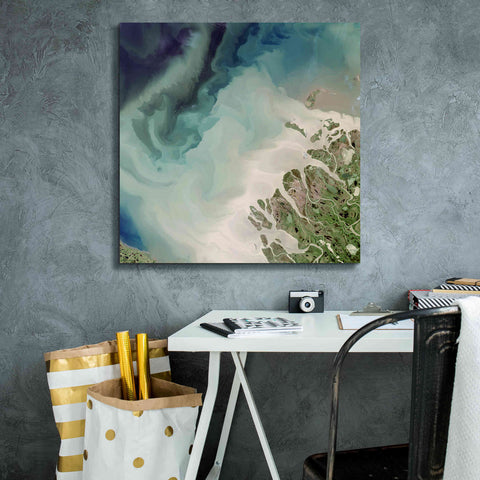 Image of 'Earth as Art: Mackenzie Meets Beaufort,' Canvas Wall Art,26 x 26