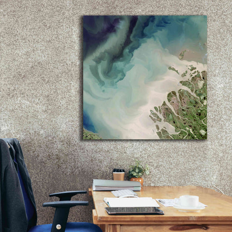 Image of 'Earth as Art: Mackenzie Meets Beaufort,' Canvas Wall Art,37 x 37