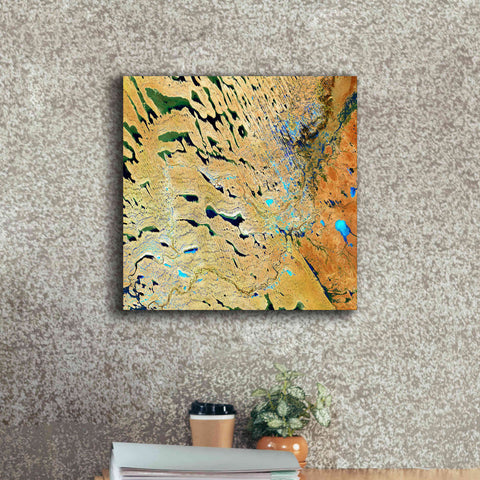 Image of 'Earth as Art: Parallel Dunes,' Canvas Wall Art,18 x 18