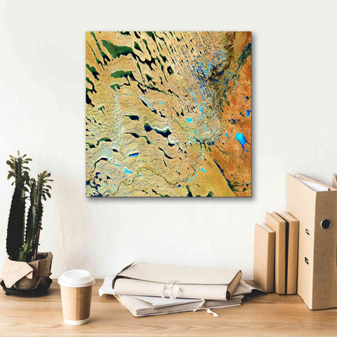 Image of 'Earth as Art: Parallel Dunes,' Canvas Wall Art,18 x 18