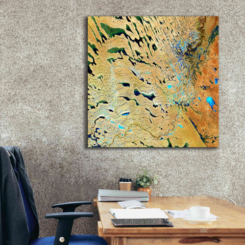 Image of 'Earth as Art: Parallel Dunes,' Canvas Wall Art,37 x 37