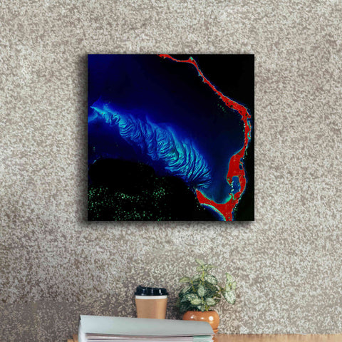 Image of 'Earth as Art: Shoal Complex,' Canvas Wall Art,18 x 18