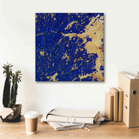 Image of 'Earth as Art: Copper and Blue,' Canvas Wall Art,18 x 18