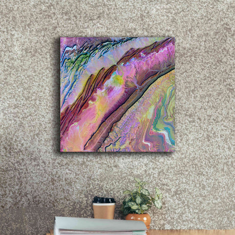Image of 'Earth as Art: Desert Ribbons,' Canvas Wall Art,18 x 18