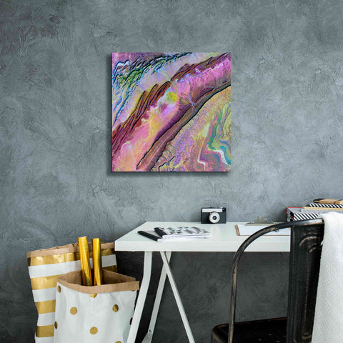 Image of 'Earth as Art: Desert Ribbons,' Canvas Wall Art,18 x 18