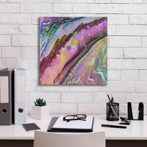 Image of 'Earth as Art: Desert Ribbons,' Canvas Wall Art,18 x 18