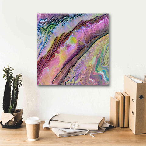 Image of 'Earth as Art: Desert Ribbons,' Canvas Wall Art,18 x 18