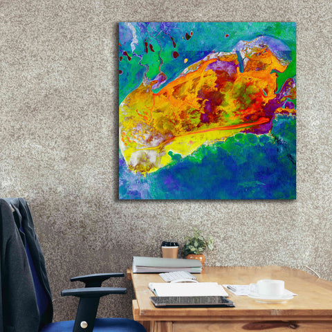 Image of 'Earth as Art: Salty Desolation,' Canvas Wall Art,37 x 37