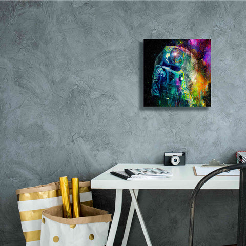 Image of 'BTC Bitcoin Moonlanding,' Canvas Wall Art,12 x 12