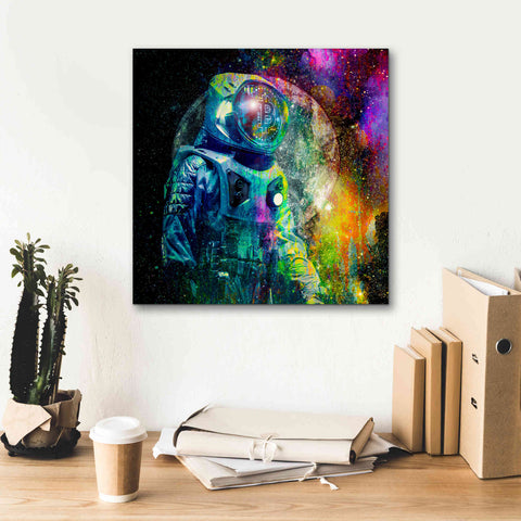 Image of 'BTC Bitcoin Moonlanding,' Canvas Wall Art,18 x 18