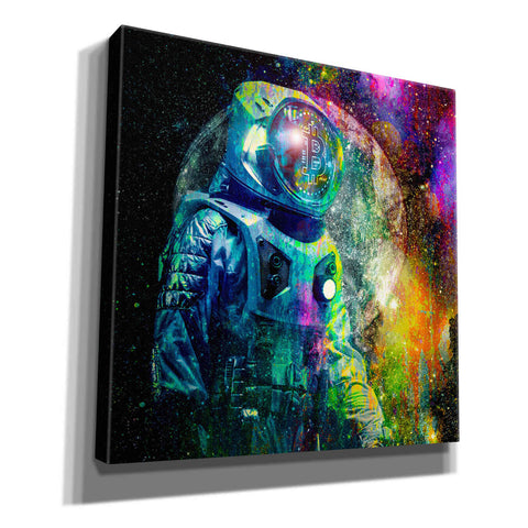Image of 'BTC Bitcoin Moonlanding,' Canvas Wall Art