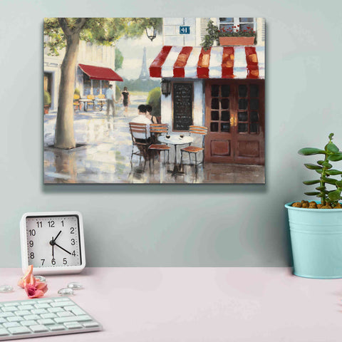 Image of Epic Art 'Relaxing at the Cafe II' by James Wiens, Canvas Wall Art,16 x 12
