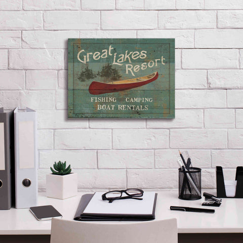 Image of Epic Art 'Lodge Signs III' by James Wiens, Canvas Wall Art,16 x 12