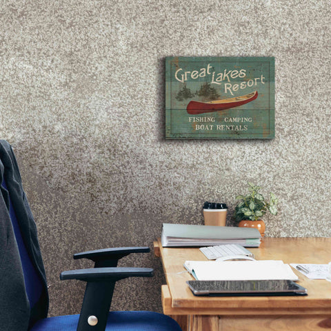 Image of Epic Art 'Lodge Signs III' by James Wiens, Canvas Wall Art,16 x 12