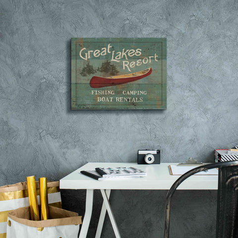 Image of Epic Art 'Lodge Signs III' by James Wiens, Canvas Wall Art,16 x 12