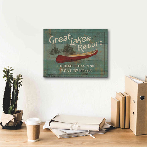 Image of Epic Art 'Lodge Signs III' by James Wiens, Canvas Wall Art,16 x 12