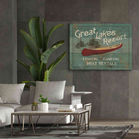 Image of Epic Art 'Lodge Signs III' by James Wiens, Canvas Wall Art,54 x 40